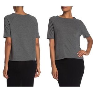 Go Couture | Short Sleeve Knit Pullover Charcoal M